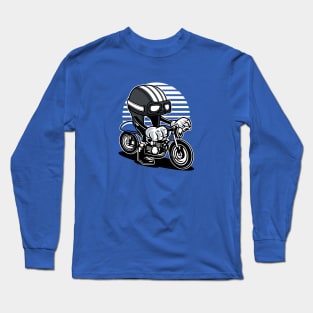 Cafe Racer Helmet Rider - Crazy Cartoon Long Sleeve T-Shirt